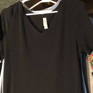 Lularoe Black ribbed christy